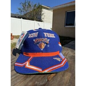 Vintage 90's New York Knicks Hat Jersey Cap T.E.I. Snapback Rare NBA Brand New